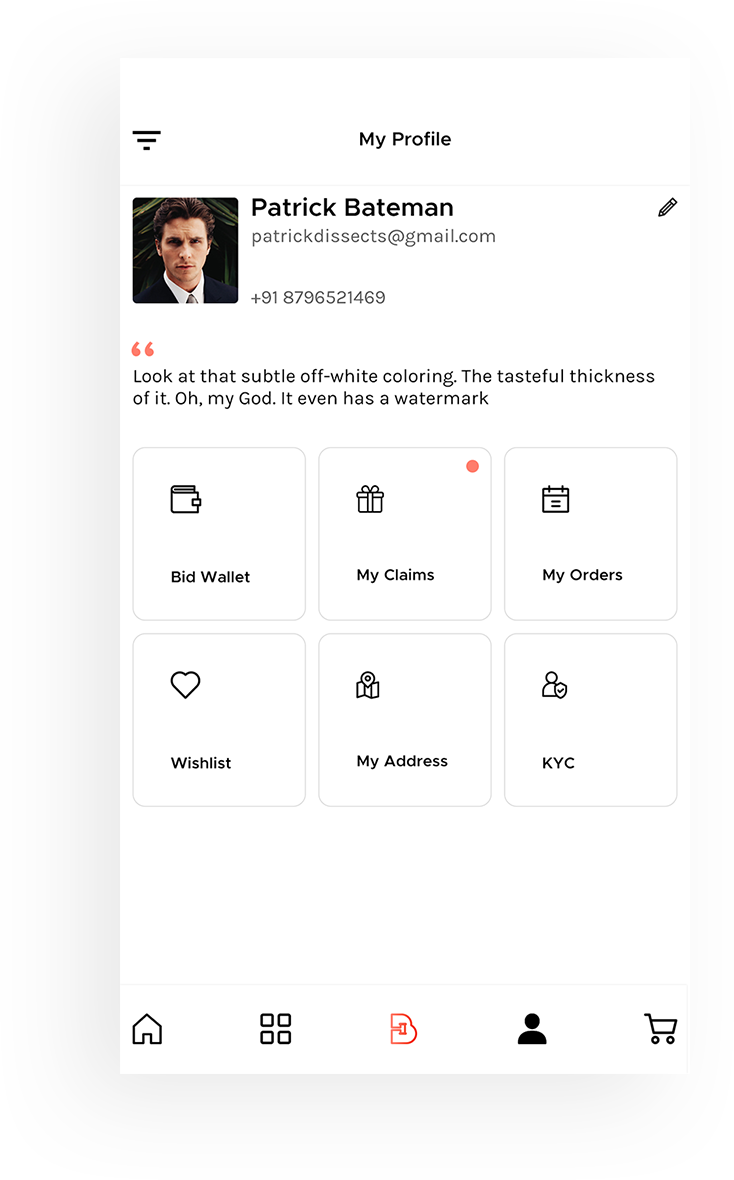Bid My Deal Screens