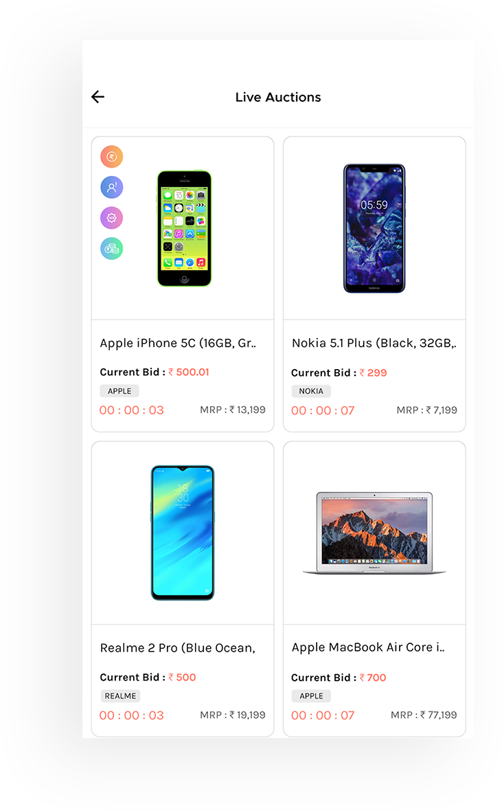 Bid My Deal Screens