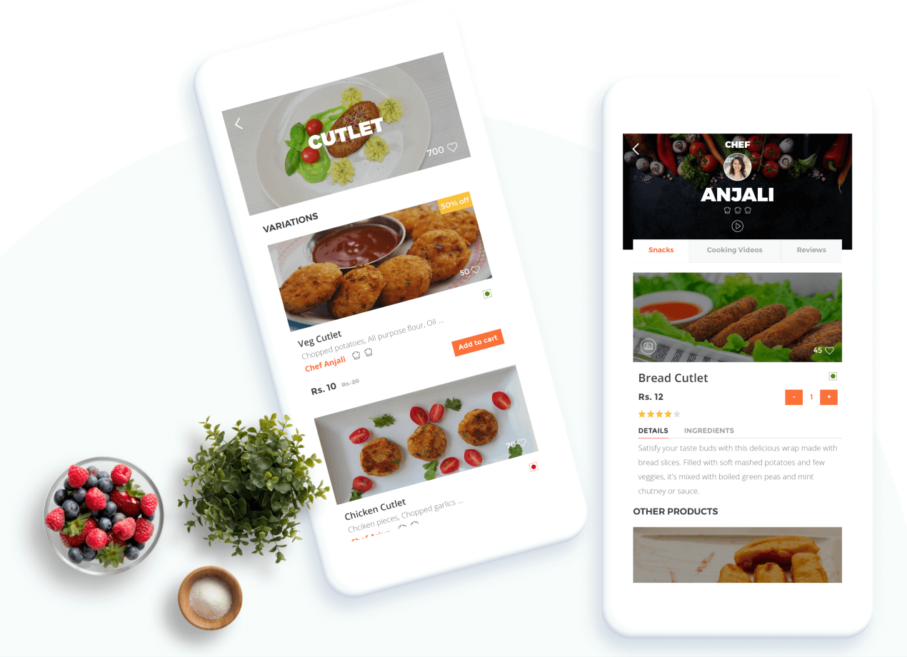 Food delivery app development