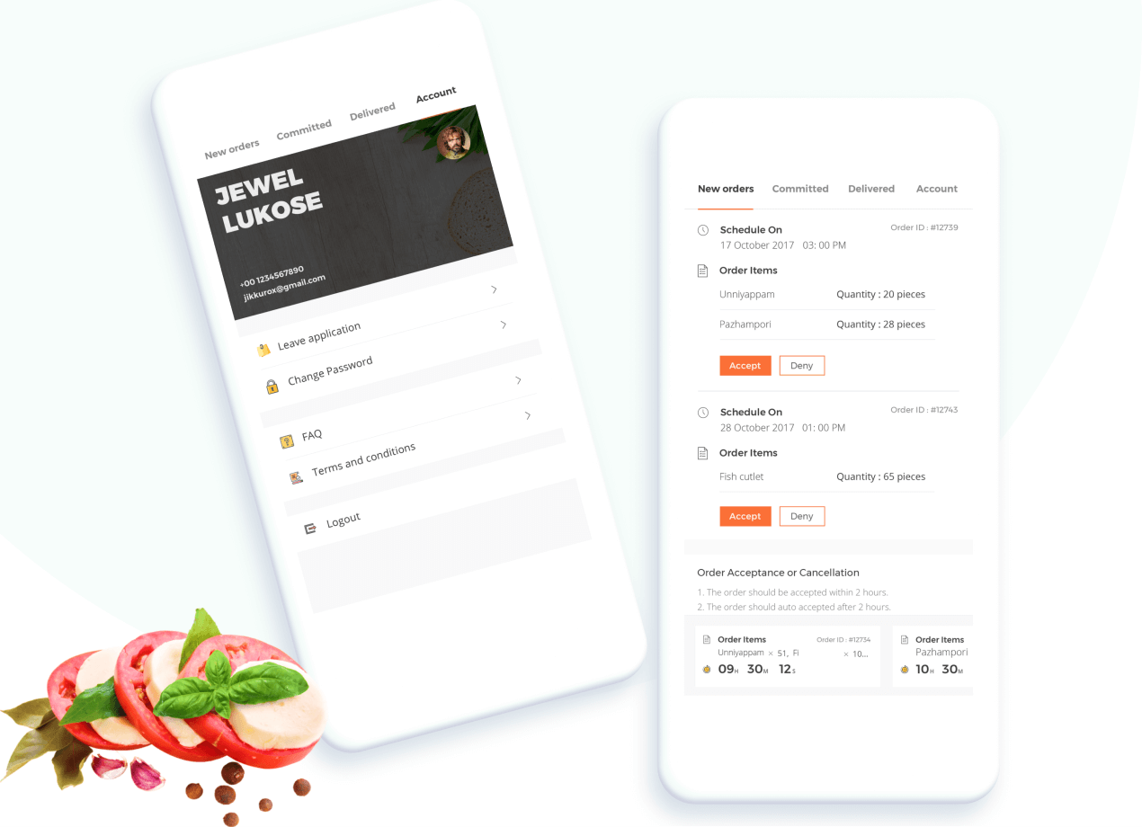 Food delivery app development