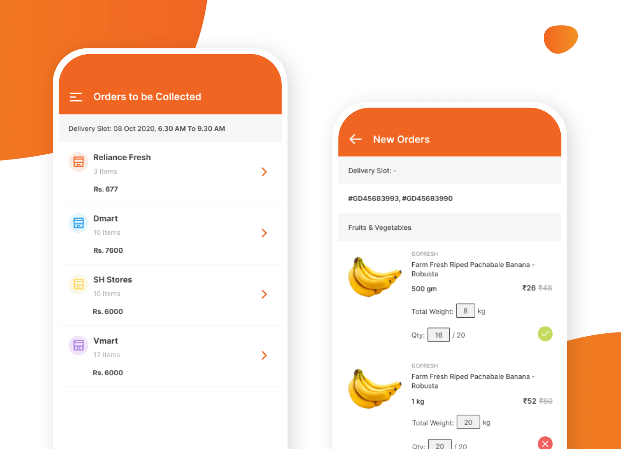 Vendor & Delivery Boy Apps design & development
