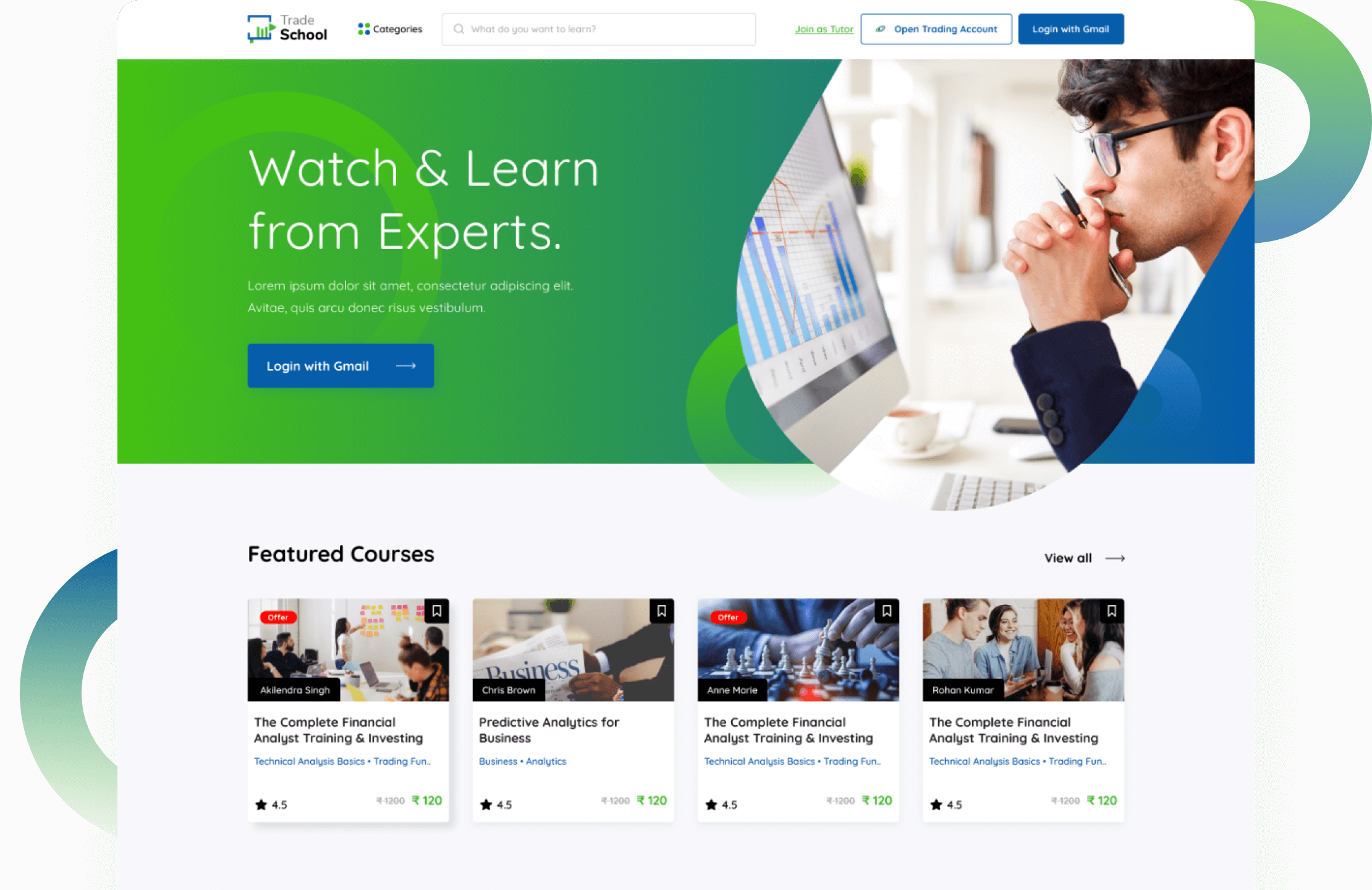 Stock trading app fetures