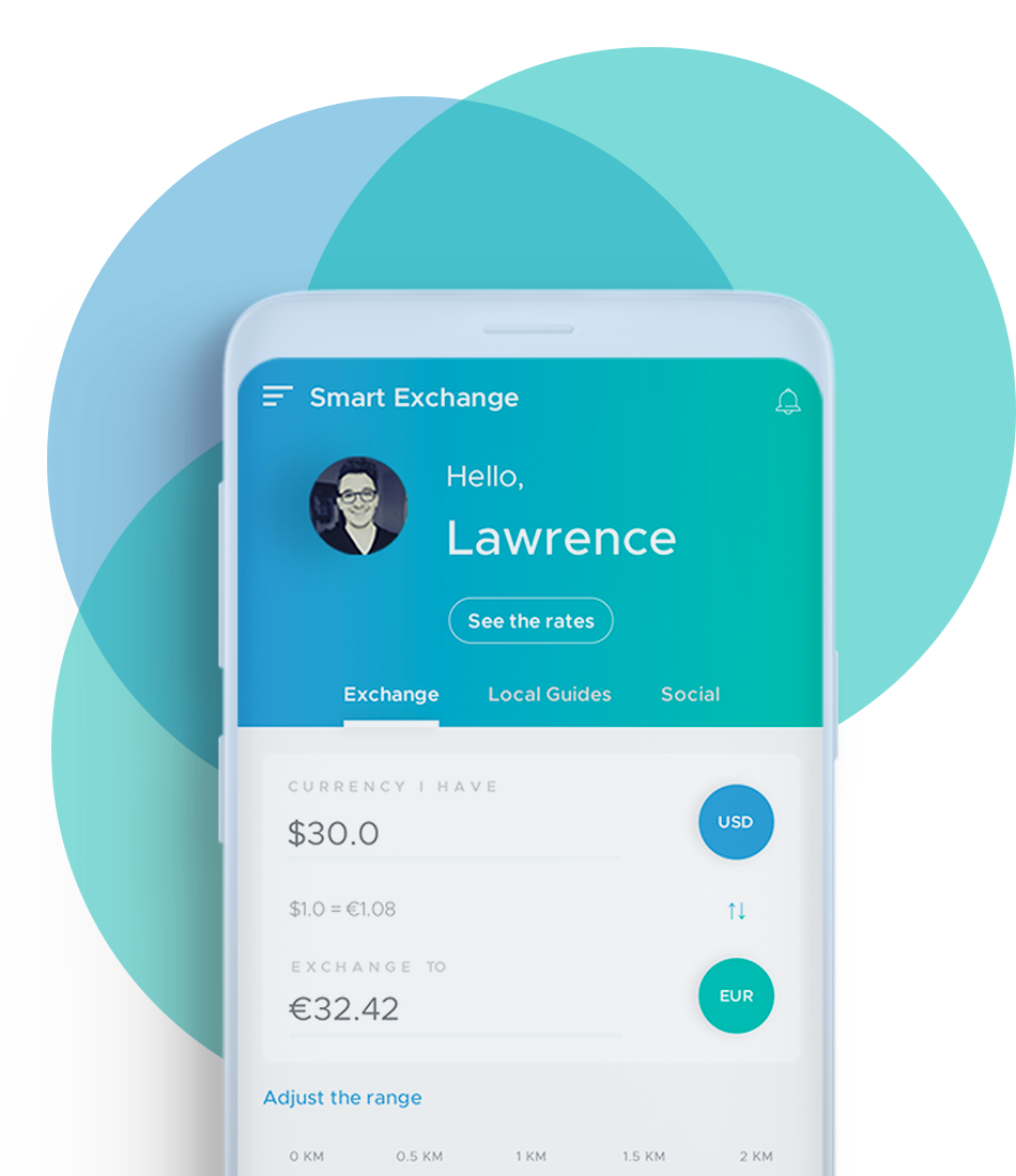 Application for international money exchange