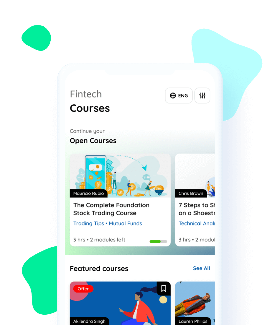 Mobile app development for online learning and teaching marketplace