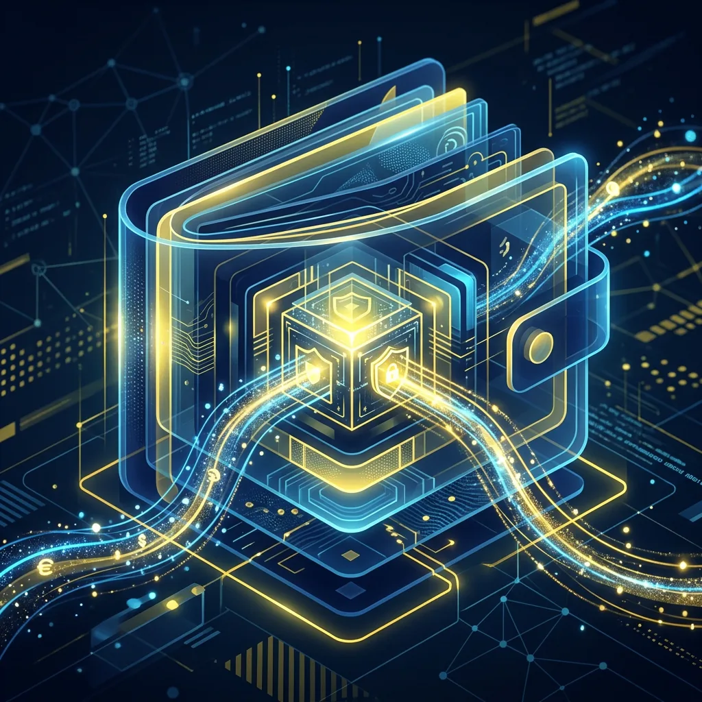 Abstract representation of a digital payment wallet